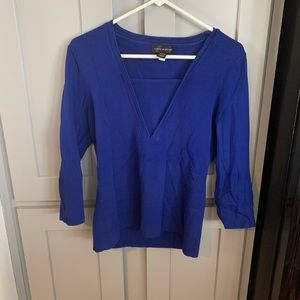 cable & gauge Royal blue cropped sleeves